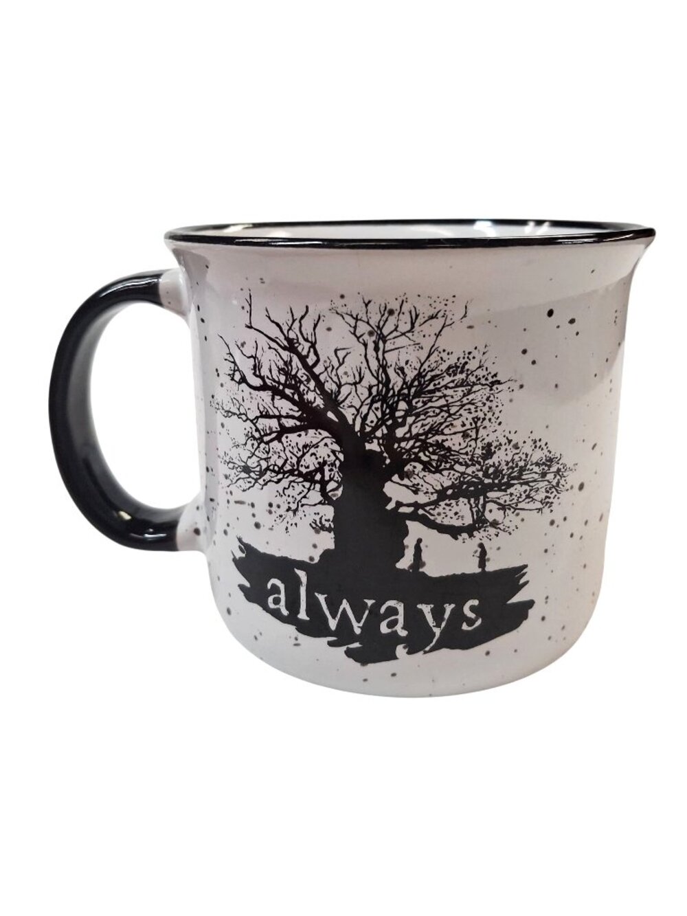 Harry Potter Always Ceramic Mug Black & White Tree Design By Spoontiques Dishwas